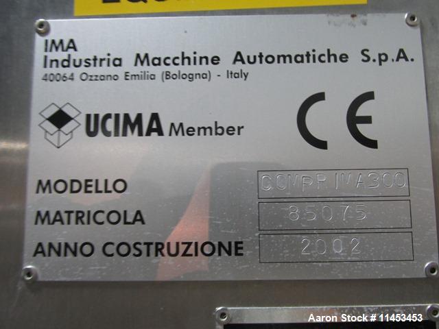 Used Used IMA Comprima 300 rotary tablet press, stainless steel product contact parts, 36 station turret, 5 mm - 16 mm round max tablet diameter, 5 mm - 17 mm oblong tablet size, with CIP nozzles, tu...