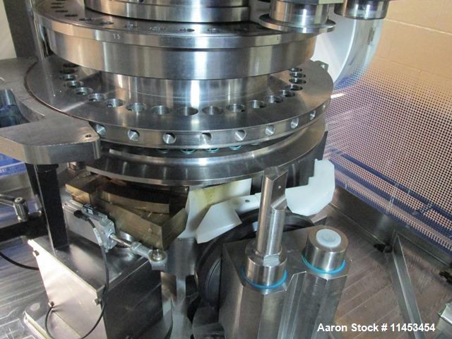 Used Used Fette 2090i WiP rotary tablet press, 36 station, 100 Kn pre-compression, 100 Kn main compression, single sided, keyed upper punch guides, 16 mm max tablet diameter, 18 mm max depth of fill,...