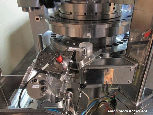 Used Used Fette 2090i WiP rotary tablet press, 36 station, 100 Kn pre-compression, 100 Kn main compression, single sided, keyed upper punch guides, 16 mm max tablet diameter, 18 mm max depth of fill,...