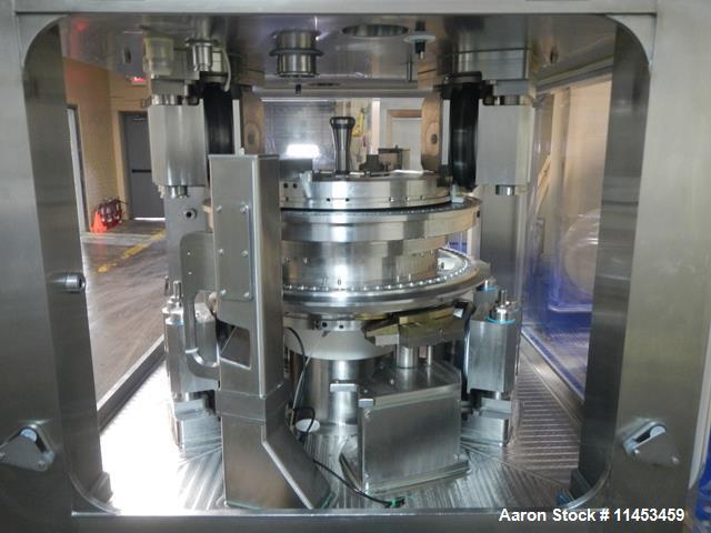 Used Used Fette 3090i WiP rotary tablet press with containment, 75 station segmented turret, 100 Kn pre-compression, 100 Kn main compression pressure, 11, 18, 25 mm max tablet diameter depending on s...