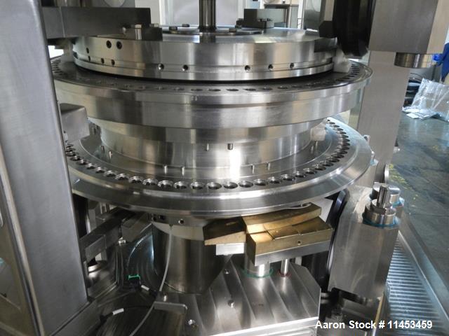 Used Used Fette 3090i WiP rotary tablet press with containment, 75 station segmented turret, 100 Kn pre-compression, 100 Kn main compression pressure, 11, 18, 25 mm max tablet diameter depending on s...