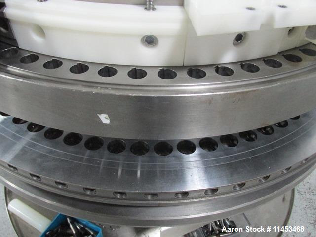 Used-One (1) used 73 station Fette turret for model 3090I press, 13 mm max tablet diameter, 18 mm max depth of fill.