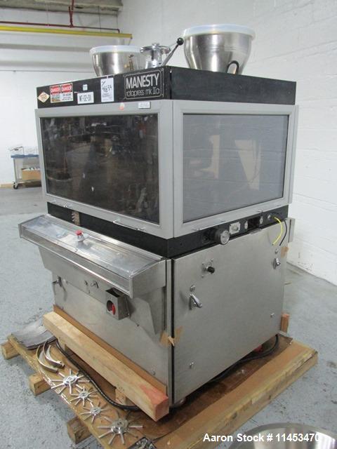 Used-One (1) used Manesty Rotapress MK IIA rotary tablet press, 61 station, 6.5 ton compression pressure, keyed upper punch ...