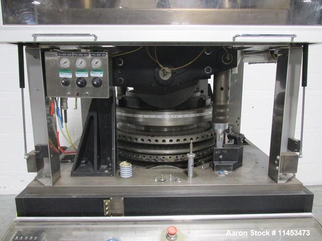 Used-Used Manesty Rotapress MK IIA rotary tablet press, 61 station, double sided, with pre-compression, 6.5 tons compression...