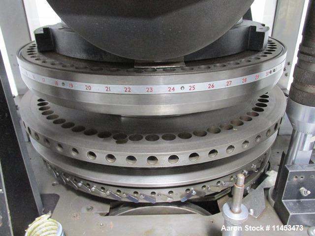 Used-Used Manesty Rotapress MK IIA rotary tablet press, 61 station, double sided, with pre-compression, 6.5 tons compression...