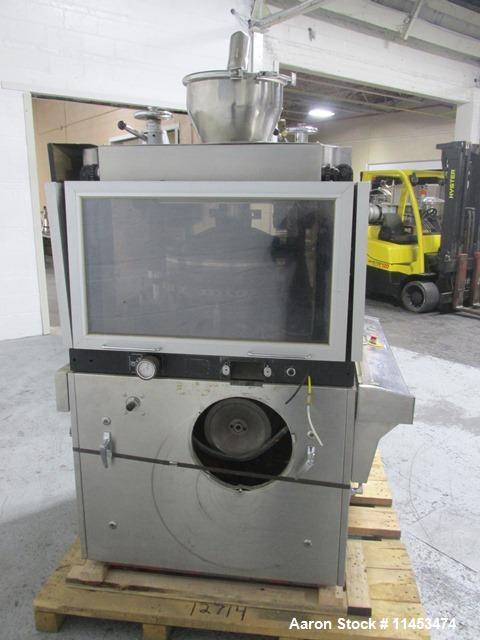 Used-One (1) used Manesty Rotapress MK IIA rotary tablet press, 61 station, double sided, with pre-compression, 6.5 tons com...