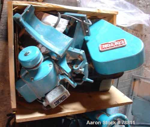 Used Colton Tablet Press, Model 216, Approximately 3 Ton. 16 station, 1 stamping station, 5/8" maximum tablet diameter, 3/4" deep cell, 3 ton maximum stamping pressure. Driven by a 2 HP, 3/60/230/460...