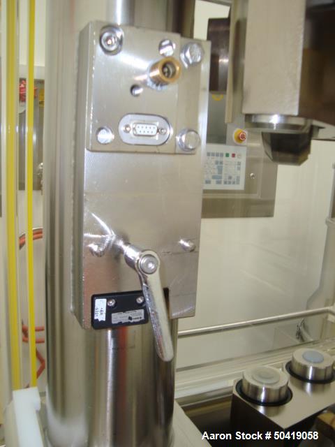 Used Fette 1200i Rotary Pharmaceutical Tablet Press With (24-Station B-Turret) With Hydraulic Lift Transport Cart, Fette Compacting Workstation Controller Panel, Mobile Stainless Steel Parts Clean Ra...
