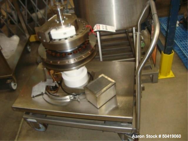 Used Fette 1200i 24-Station Tablet Press B-Turret With Hydraulift Transport Cart. Asset# BR-FAM000776. HIT# 2272999. Loc: (F005 Small Batch Whse) .