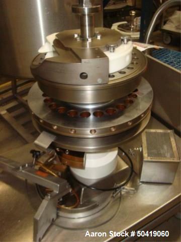 Used Fette 1200i 24-Station Tablet Press B-Turret With Hydraulift Transport Cart. Asset# BR-FAM000776. HIT# 2272999. Loc: (F005 Small Batch Whse) .