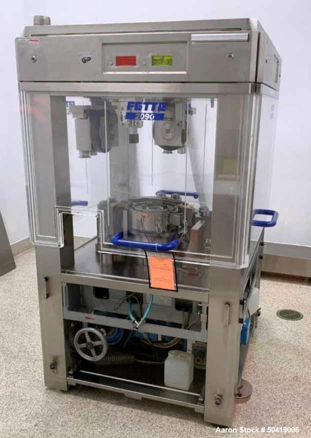 Used Fette 2090 Tablet Press. A buyers premium of 18% will be assessed in addition to the sales price.