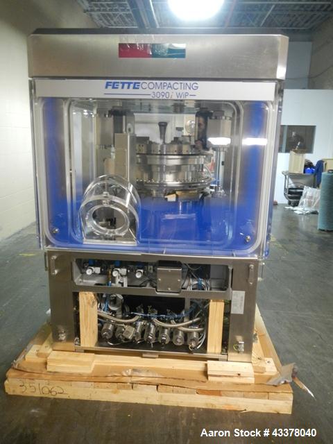 Used- Fette Rotary Tablet Press, Model 3090I WIP and Containment