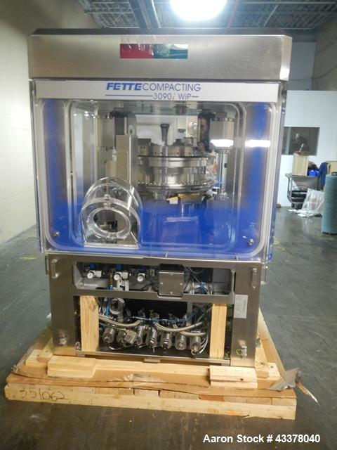 Used Fette Rotary Tablet Press, Model 3090I WIP and Containment