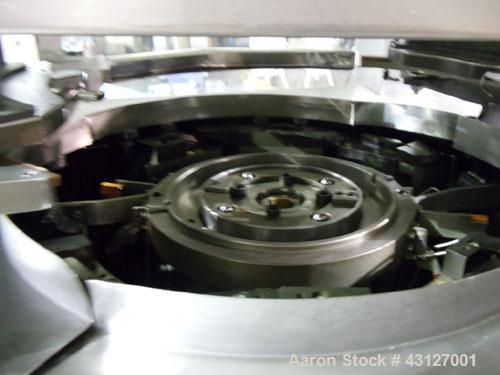 Used Fette Rotary Tablet Press, Model 3090. 61 Station, keyed upper punch guides, 100 KN main compression, 100 KN pre compression, dual sided, 16 mm max tablet diameter, 18 mm max depth of fill, rate...