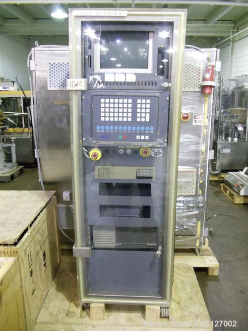Used Fette Rotary Tablet Press, Model 3090. 61 Station, keyed upper punch guides, 100 KN main compression, 100 KN pre compression, dual sided, 16 mm max tablet diameter, 18 mm max depth of fill, rate...