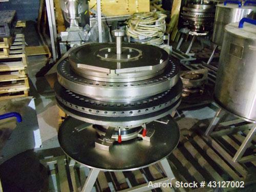 Used Fette Rotary Tablet Press, Model 3090. 61 Station, keyed upper punch guides, 100 KN main compression, 100 KN pre compression, dual sided, 16 mm max tablet diameter, 18 mm max depth of fill, rate...