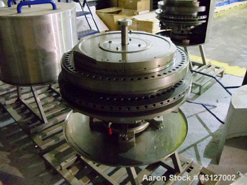 Used Fette Rotary Tablet Press, Model 3090. 61 Station, keyed upper punch guides, 100 KN main compression, 100 KN pre compression, dual sided, 16 mm max tablet diameter, 18 mm max depth of fill, rate...