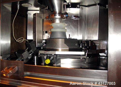 Used Fette Rotary Tablet Press, Model 3090. 61 Station, keyed upper punch guides, 100 KN main compression, 100 KN pre compression, dual sided, 16 mm max tablet diameter, 18 mm max depth of fill, rate...