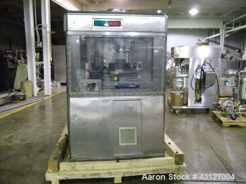 Used- Fette Rotary Tablet Rress, Model 3090. 61 Station, keyed upper punch guides, 100 KN main compression, 100 KN pre compr...