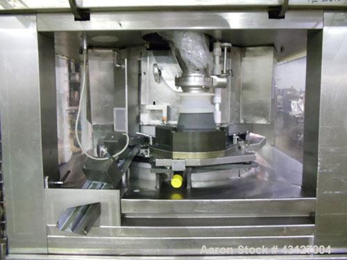 Used- Fette Rotary Tablet Rress, Model 3090. 61 Station, keyed upper punch guides, 100 KN main compression, 100 KN pre compr...