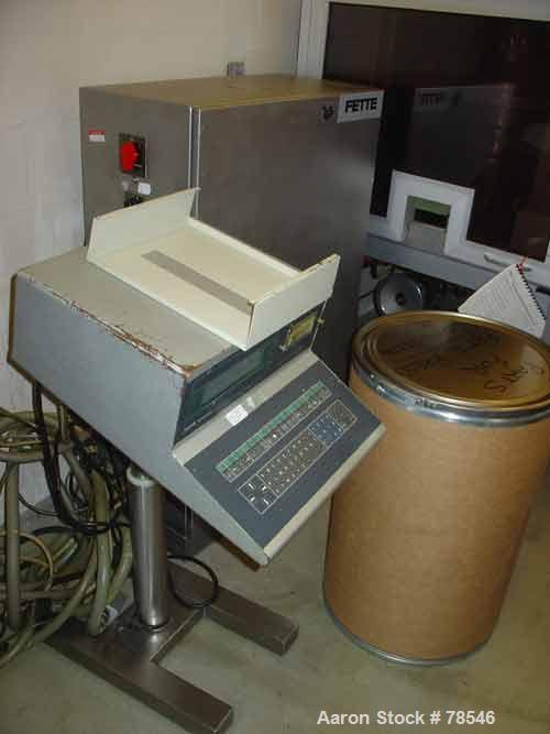 Used- Fette Single Sided Rotary Tablet Press, Model P-2000