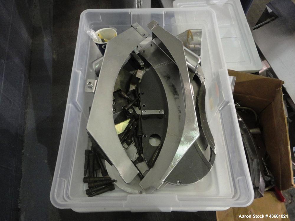 Used Fette rotary tablet press, model P3000, 37 station, D tooled, 100 Kn compression pressure with 10 Kn pre compression, 25 mm max tablet diameter, 22 mm max depth of fill, rated up to 266,400 tabl...