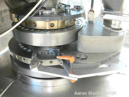Used Fette Single Sided Rotary Tablet Press, Model Perfecta 1000. 33 Stations, maximum compression force 9 tons. Maximum tablet 16 mm, maximum thickness 8.5 mm, maximum depth of fill 18 mm, maximum o...