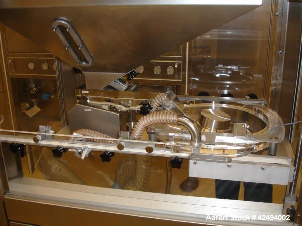 Used IMA Kilian Mid Size Force Feed Tablet Press, Model S250ZS. 32 Station, 8 ton main compaction force, 3.5 ton first layer compaction force. Tablet output 160 to 2000 tablets per minute. Maximum di...