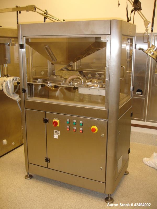 Used IMA Kilian Mid Size Force Feed Tablet Press, Model S250ZS. 32 Station, 8 ton main compaction force, 3.5 ton first layer compaction force. Tablet output 160 to 2000 tablets per minute. Maximum di...