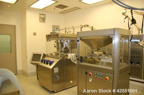 Used IMA Killian Mid Size Force Feed Tablet Press, Model S250ZS. 32 Station, 8 ton main compaction force, 3.5 ton first layer compaction force. Tablet output 160 to 2000 tablets per minute. Maximum d...