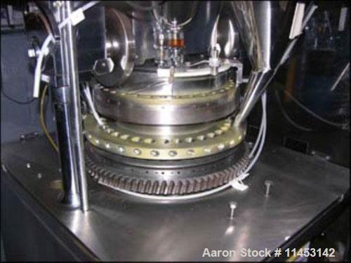 Used-Key Intl Rotary Tablet Bi-Layer Press, Model BBC4. 35 Station, B tooled, 5/8" max tablet diameter, with upper penetrati...