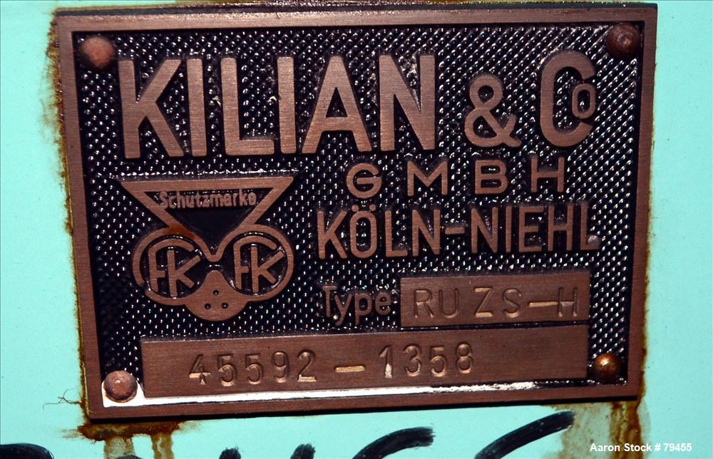 Used Killian 20 Station Dual Sided Rotary Tablet Press, Type RUZS-H