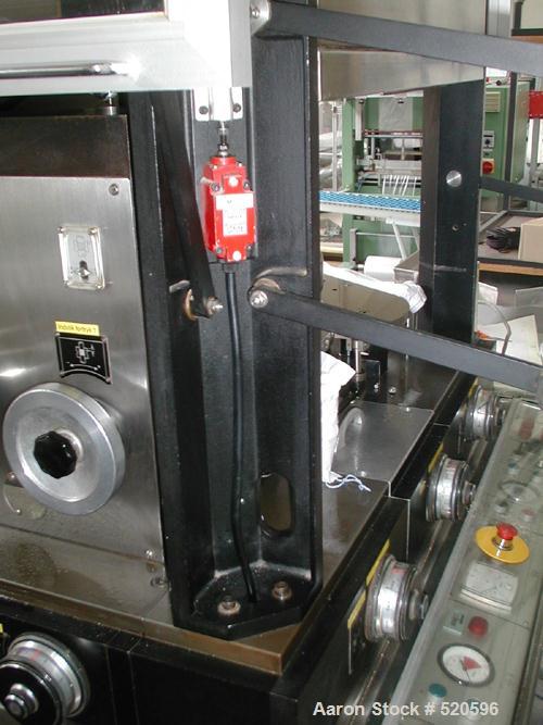 USED: Killion RX51 rotary tablet press. 51 stations, double sided, fitted pre-compression, upper keyed. Max output 500,000 tablets per hour. Power supply 380 volt/50 cycle/3 ph. Control operating pan...