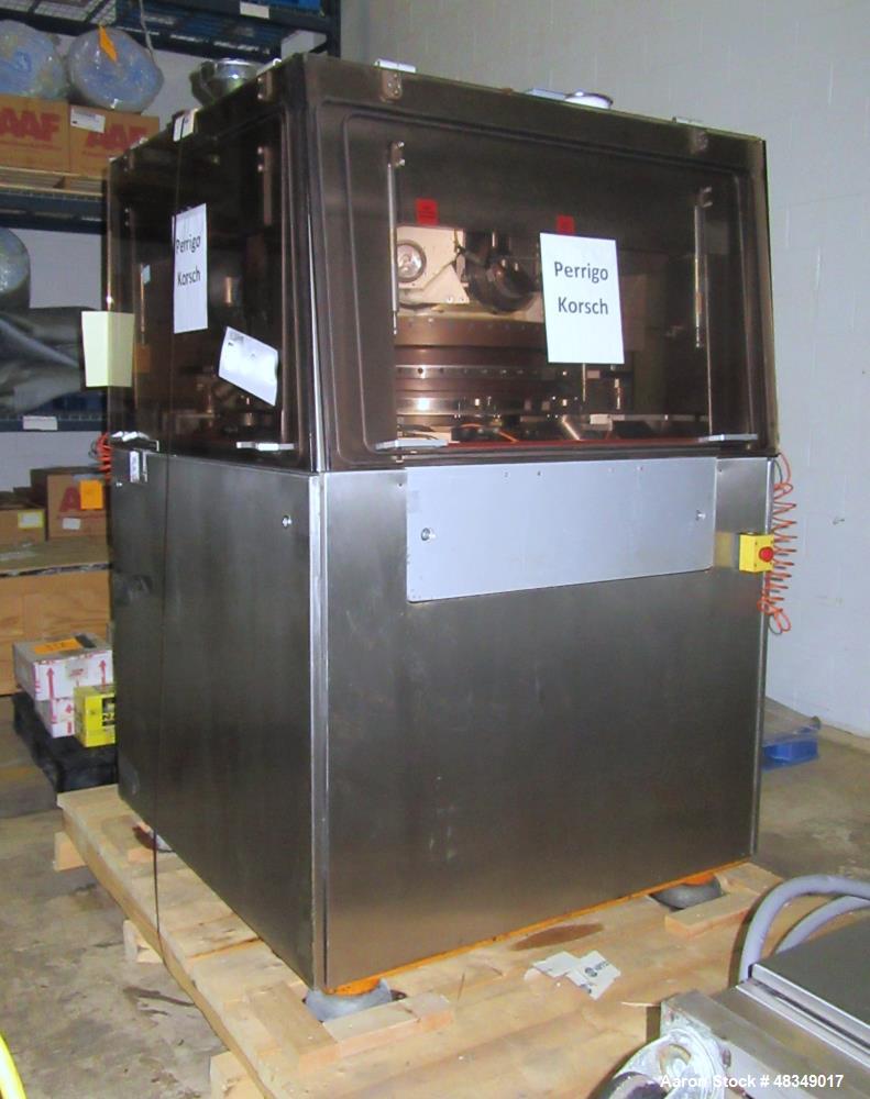 Used Korsch Tablet Press, Model PH800 IVH80, Stainless Steel. Built: 1997. Serial no.: K1800001. 3/60/480V