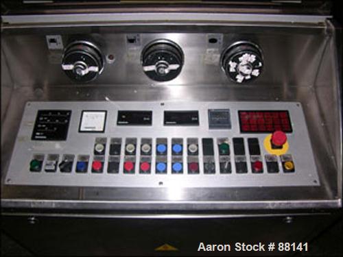 Used Korsch Rotary Tablet Press Parts Machine, Model Pharmapress 300. 36 Station, 20 KN pre-compression, 80 KN total compression, 16 mm max tablet diameter, 18 mm max depth of fill, 251, 400 tablets ...