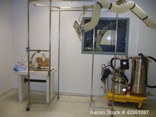 Used Korsch Rotary Tablet Press, Model XL 100 PRO. 10 Station removable turret, keyed upper punch guides, b tooled, 60 Kn compression pressure with 10 Kn precompression, 16 mm max diameter, up to 18 ...