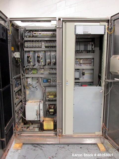 Used Korsch Rotary Tablet Press, Model XL800. 100 Kn Main compression with 100 kN pre-compression, 87 stations, "BB" tooled, dual sided, 13 mm maximum tablet diameter, 18 mm maximum depth of fill wit...