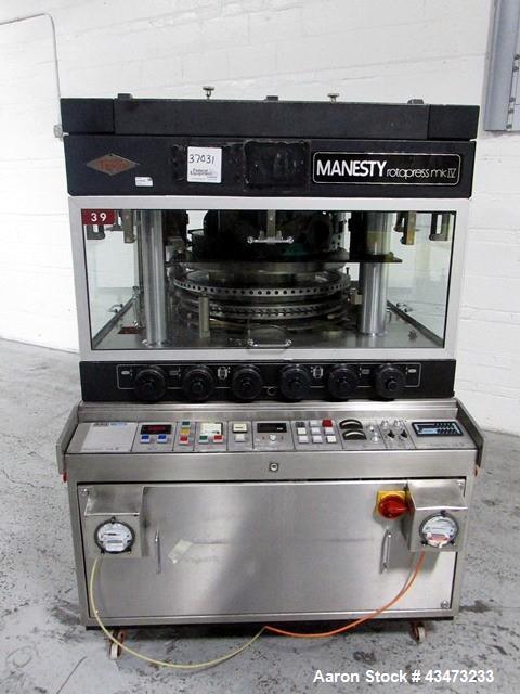 Used Manesty Rota Press Rotary Tablet Press, model MKII