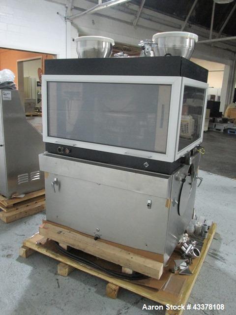 Used- Manesty Mark IIA Rotary Tablet Press. 61 Station, 6.5 ton compression pressure, keyed upper punch guides, 7/16" maximu...