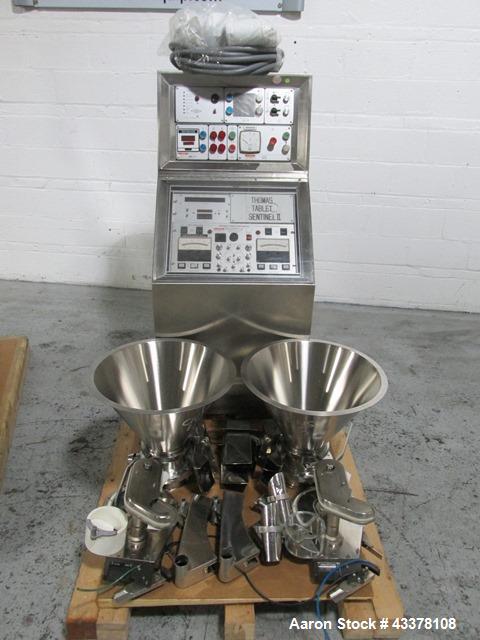 Used- Manesty Mark IIA Rotary Tablet Press. 61 Station, 6.5 ton compression pressure, keyed upper punch guides, 7/16" maximu...