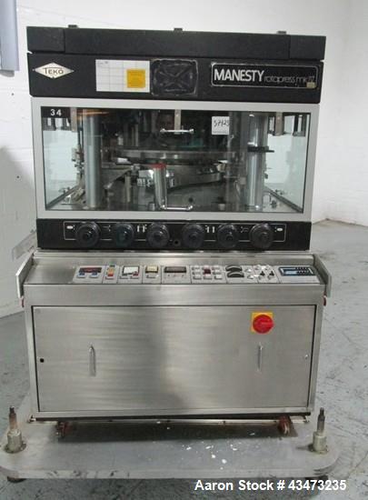 Used- Manesty Rotary Tablet Press, model Mark IV