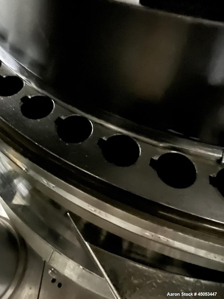 Used Manesty Novapress 61 Station Rotary Tablet Press. Maximum press output 366,000 per hour (single layer). Maximum depth of fill 17.46mm, max tablet diameter 11mm. Precompression 9.81 kN, main comp...