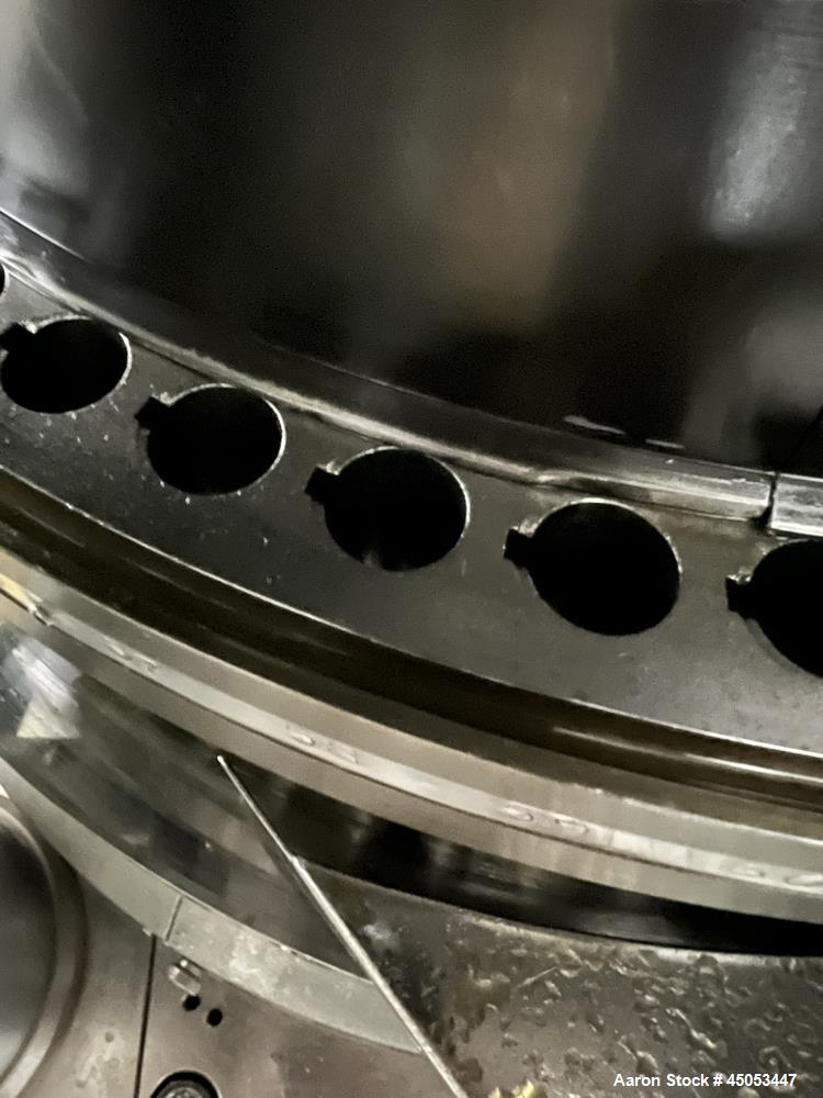 Used Manesty Novapress 61 Station Rotary Tablet Press. Maximum press output 366,000 per hour (single layer). Maximum depth of fill 17.46mm, max tablet diameter 11mm. Precompression 9.81 kN, main comp...