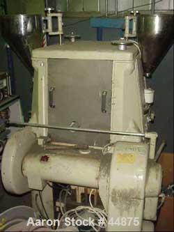 USED: Manesty high speed rotary tablet press, rota press mk11a, 45 stations, double sided keyed head, tablets per min 1640-8200, variable speed, maximum diameter 5/8 (15.8 mm), maximum depth of fill ...