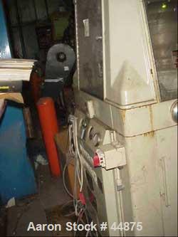 USED: Manesty high speed rotary tablet press, rota press mk11a, 45 stations, double sided keyed head, tablets per min 1640-8200, variable speed, maximum diameter 5/8 (15.8 mm), maximum depth of fill ...