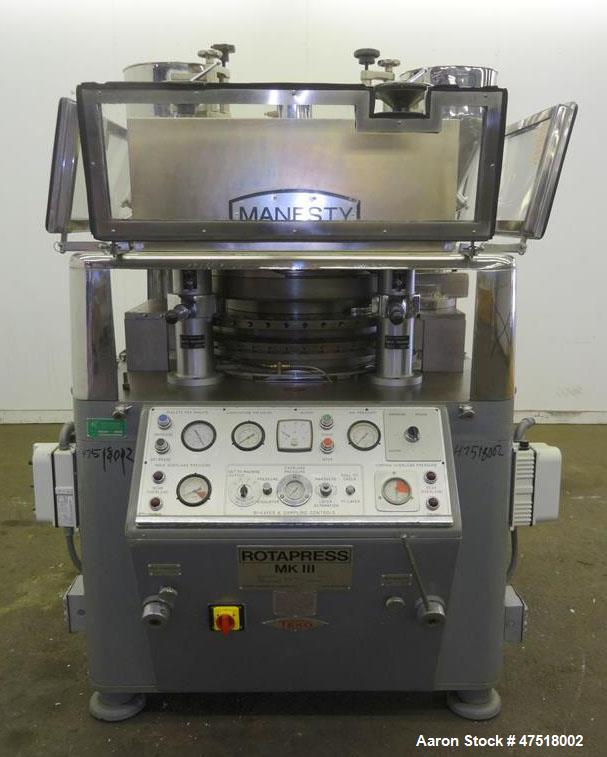 Used Manesty Rotary Tablet Press, Model Rotapress Mark III, 45 Station.