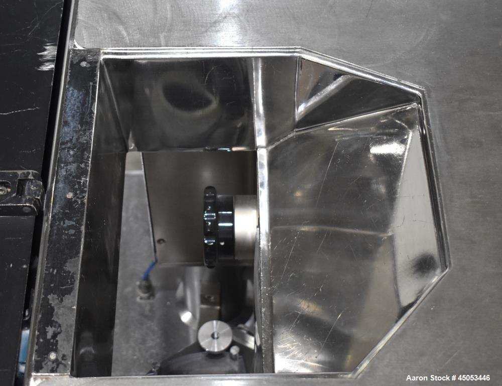Used Manesty Mark IV 75 Station Rotary Tablet Press. Max press output 600,300 per hour (single layer), 300,150 per hour (bi-layer). Max depth of fill 17.46mm, max tablet diameter 11mm. Pre-compressio...
