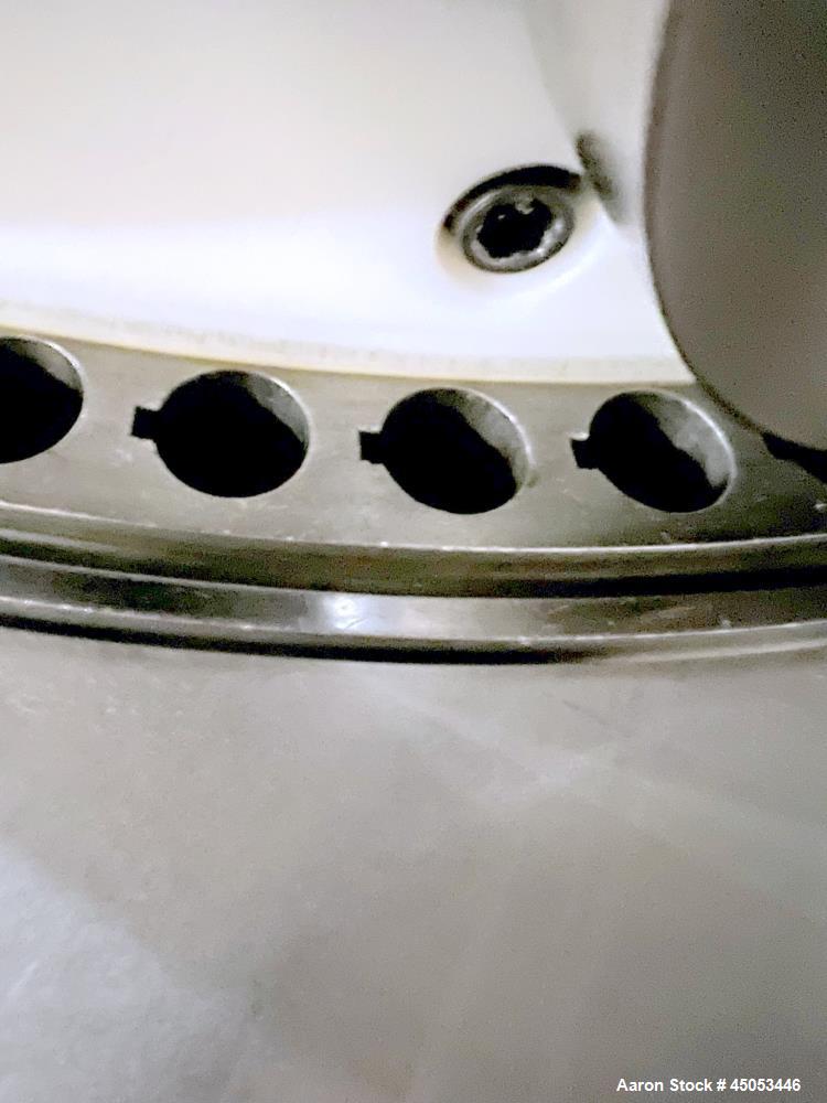 Used Manesty Mark IV 75 Station Rotary Tablet Press. Max press output 600,300 per hour (single layer), 300,150 per hour (bi-layer). Max depth of fill 17.46mm, max tablet diameter 11mm. Pre-compressio...