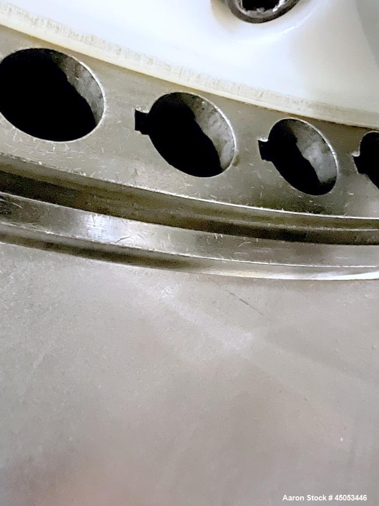 Used Manesty Mark IV 75 Station Rotary Tablet Press. Max press output 600,300 per hour (single layer), 300,150 per hour (bi-layer). Max depth of fill 17.46mm, max tablet diameter 11mm. Pre-compressio...