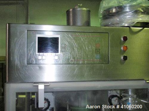Used BWI Manesty Rotary Tablet Press, Model Unipress Diamond. 20 station. 10 ton compression force with pre-compression 1 ton. Tablet output range per hour 21,429 to 150,000. Single sided with force ...